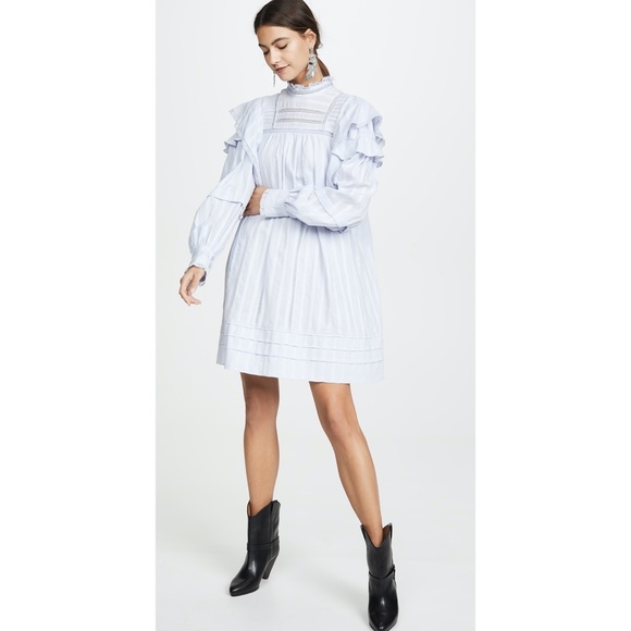 Isabel Marant Dresses & Skirts - NWT ISABEL MARANT ÉTOILE Patsy Ruffled Blue Dress
